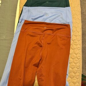 Gilly Hicks Women’s Leggings in Rust, Light Blue & Forest Green